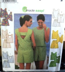 7132 6 EZ BK WRAP CROP TOPS,SHORTS LENGTHS PATTERN 4-8,16-20